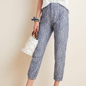 Anthropologie Bari jacquard joggers